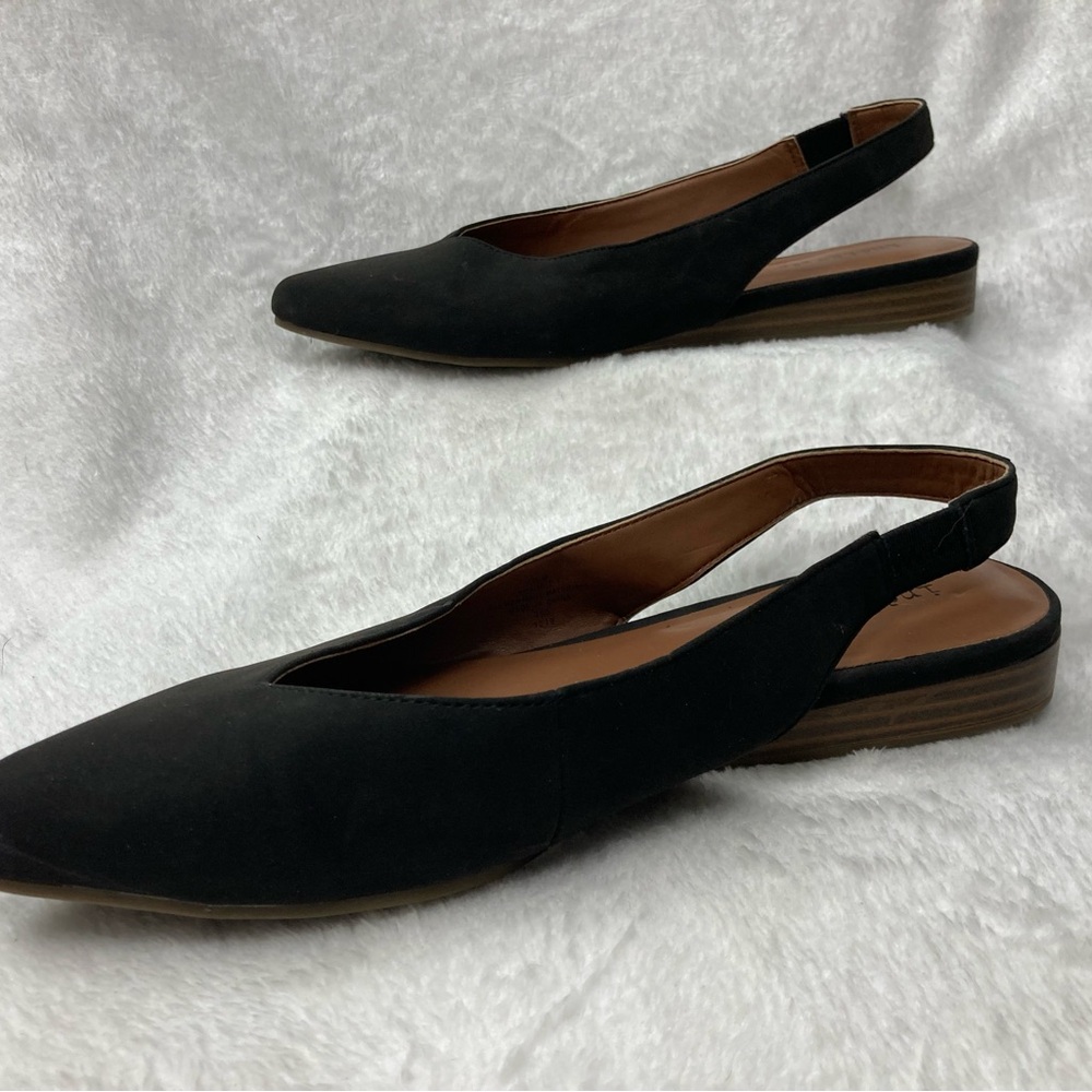 Indigo Black Slingback Flats
